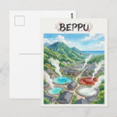 Beppu ansichtkaart briefkaart (Voorkant / Achterkant)