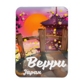 Beppu Japanse reisposter Magneet (Verticaal)