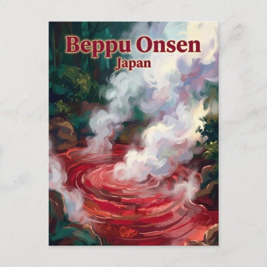 Beppu Onsen Japan Briefkaart (Voorkant)