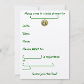 Beproevingsmiddelen Afbeelding Baby shower Uitnodi Kaart (Achterkant)