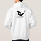Bequemer Hoodie TIME TO FLY (Achterkant)