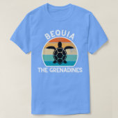 Bequia De Grenadines Retro Zonsondergang met Schil T-shirt (Design voorkant)