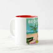 Bequia-eiland in Saint Vincent en de Grenadines Tweekleurige Koffiemok (Voorkant links)