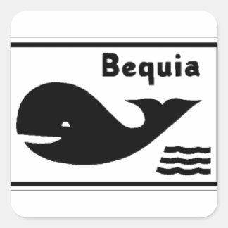 Bequia Flag Vierkante Sticker