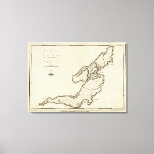 Bequia of Becouya Canvas Afdruk (Voorkant)