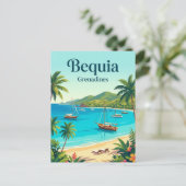 Bequia Saint Vincent en de Grenadines Briefkaart (Staand voorkant)