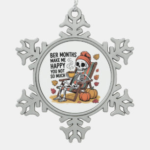 Ber Maanden Maken Me Gelukkig Je Niet Zo Veel Kers Tin Sneeuwvlok Ornament