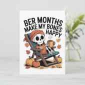 Ber Maanden Maken Mijn Botten Kerstmis Gelukkig  Feestdagenkaart (Staand voorkant)