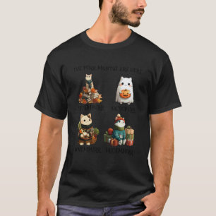BER Maanden Purr Maanden Schattige Herfst Kat T-shirt