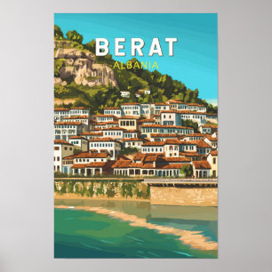 Berat Albanië Reizen Kunst Vintage Poster