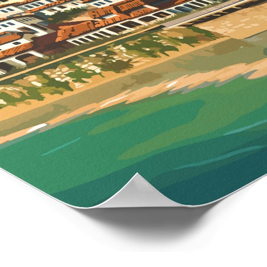 Berat Albanië Travel Art Vintage Poster (Hoek)