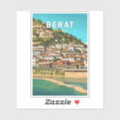 Berat Albanië Travel Art Vintage Sticker (Vel)