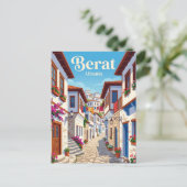 Berat Oude Stad Steeg Albanië Briefkaart (Staand voorkant)