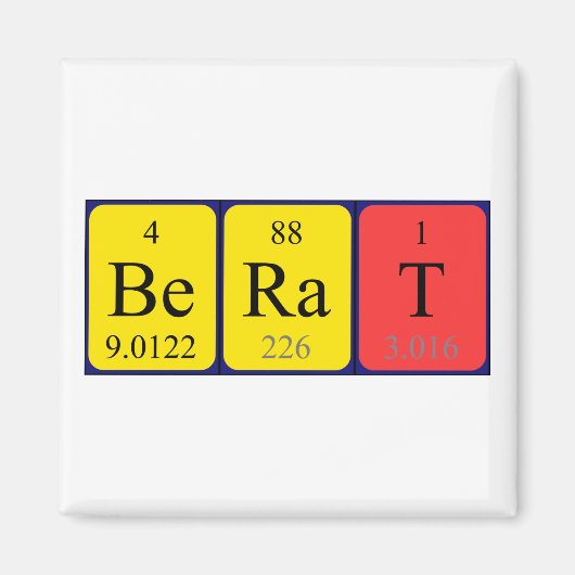 Berat periodiek table name magnet (Voorkant)