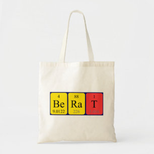 Berat periodieke lijstnaam canvas tas