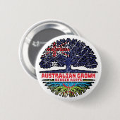 Berber Amazigh Australian Australia Tree Roots Ronde Button 5,7 Cm (Voorkant /achterkant)