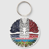 Berber Amazigh Franse boomrots vlag Sleutelhanger (Voorkant)