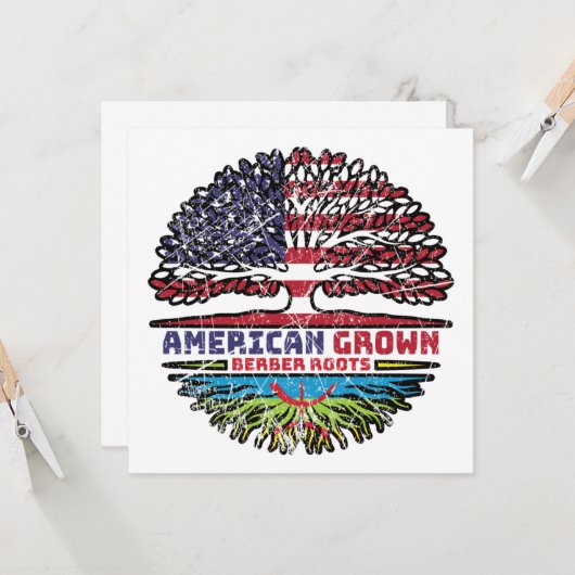 Berber Amazigh US USA Kaart (Voorkant / Achterkant in situ)