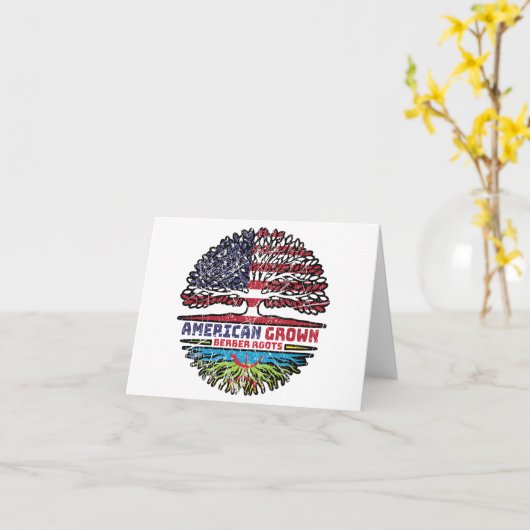 Berber Amazigh US USA Kaart (Gele Bloem)