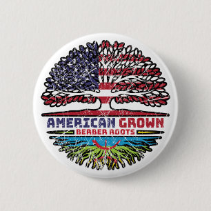 Berber Amazigh US USA Ronde Button 5,7 Cm