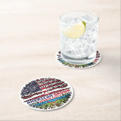 Berber Amazigh US USA Ronde Kartonnen Onderzetter (Insitu)