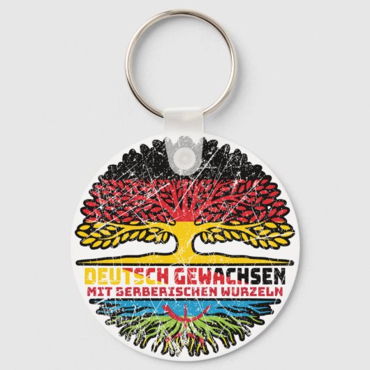 Berber Berberisch Deutsch Deutschland Baum Wurzel Sleutelhanger (Voorkant)