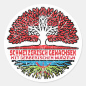 Berber Berberisch Schweizer Schweiz Baum Wurzel Ronde Sticker (Voorkant)