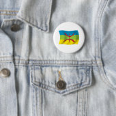 Berber Mensen Vlag Knop Ronde Button 5,7 Cm (In situ)