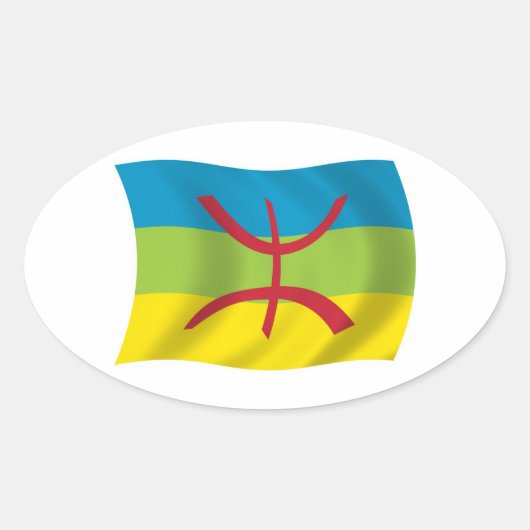 Berber Mensen Vlag Sticker (Voorkant)