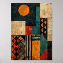 Berber Tribal Graphics: Geometrische aardetinten