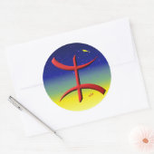 Berbere, kabyle ronde sticker (Envelop)