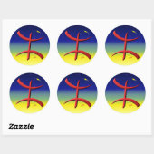 Berbere, kabyle ronde sticker (Vel)