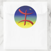 Berbere, kabyle ronde sticker (Tas)