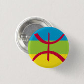 Berberse vlag ronde button 3,2 cm (Voorkant /achterkant)