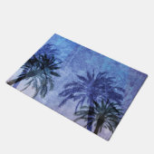 Bercelona Blue Palm-boom Grunge Digital Art Design Deurmat (Schuin)