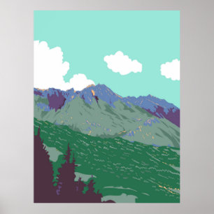 Berchtesgaden Alpen bij Obersalzberg Duitsland WPA Poster
