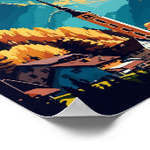 Berchtesgaden Duitsland vintage reisillustratie Poster (Hoek)