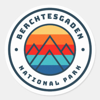 Berchtesgaden Nationaal Park Duitsland Minimalist Ronde Sticker