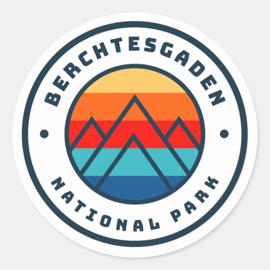 Berchtesgaden Nationaal Park Duitsland Minimalist Ronde Sticker (Voorkant)