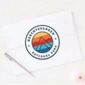 Berchtesgaden Nationaal Park Duitsland Minimalist Ronde Sticker (Envelop)