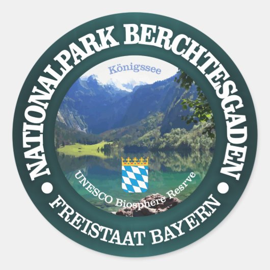 Berchtesgaden National Park Ronde Sticker (Voorkant)