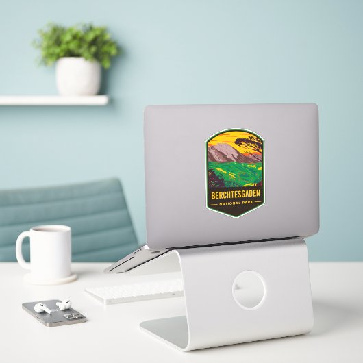 Berchtesgaden National Park Sticker (Laptop op bureau)