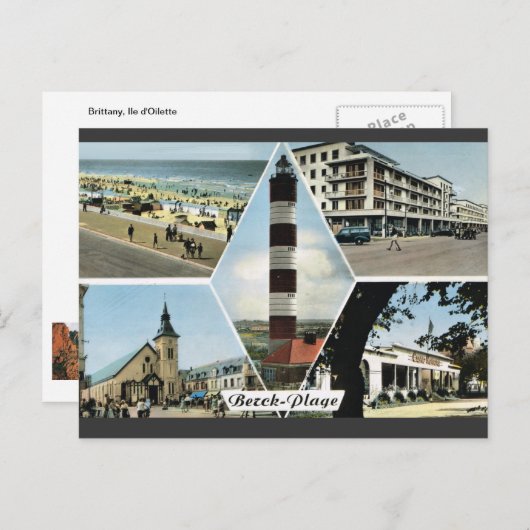 Berck Plage, "Nord-Pas de Calais" Briefkaart (Voorkant / Achterkant)