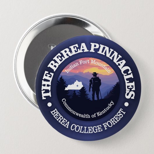 Berea Pinnacles (rd2) Ronde Button 4,0 Cm (Voorkant /achterkant)