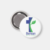 Berean Baptist Kerk ronde magneten (wit) (Voorkant / Achterkant)