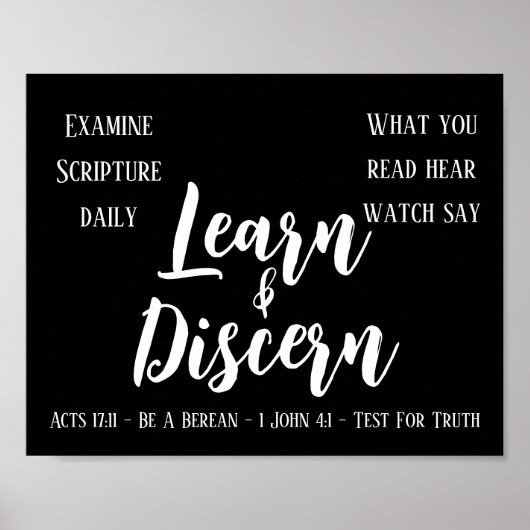 Berean Search Scripting Black Poster (Voorkant)