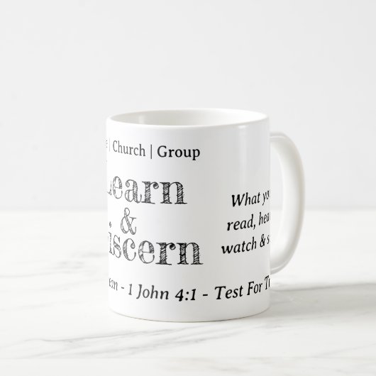 Berean Search Scripture gepersonaliseerd Koffiemok (Voorkant rechts)