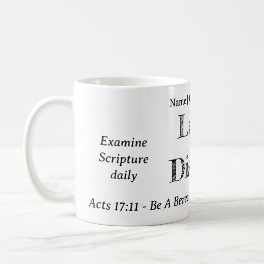 Berean Search Scripture gepersonaliseerd Koffiemok (Links)