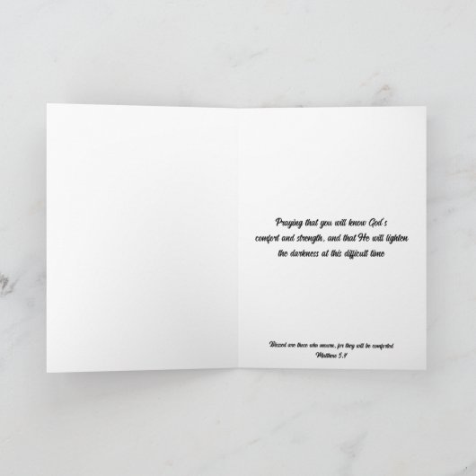 Bereavement denking van JULLIE Jezus hoort kerst Feestdagen Kaart (Binnen)