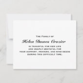 Bereavement en Sympathie Flat Notecard Bedankkaart (Voorkant)